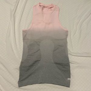 Gymshark Ombré Seamless Vest Light Grey/Chalk Pink